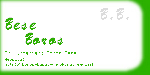 bese boros business card